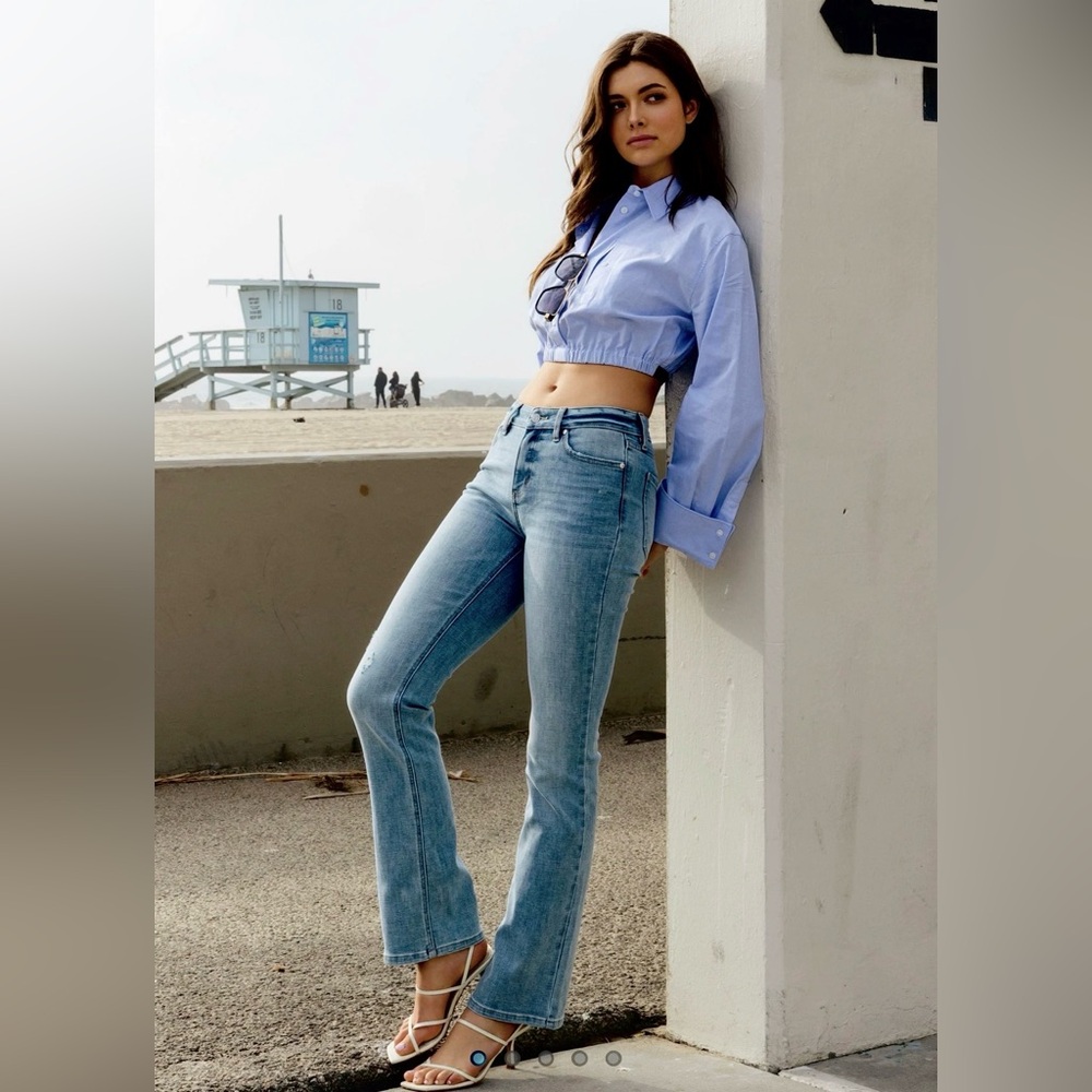 Eunina Mid Rise Imogen Boot Cut Jeans